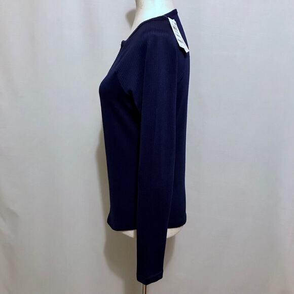 Jenni NWT Navy Long Sleeves Sleepwear Top Women XS - Picture 5 of 9